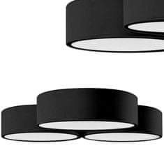 Toolight Plafond APP878-C Trojni 3x40 cm črn