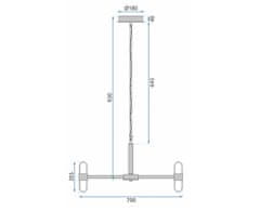 Toolight MODERN LED viseča stropna svetilka APP770-6C