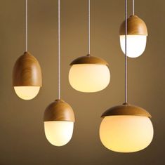 Toolight Obesna stropna svetilka Peanut Metal Wood Boho APP952-1CP