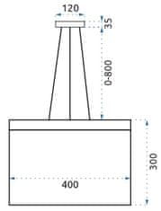 Toolight LED stropna svetilka APP890-CP CHAIN