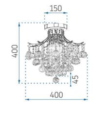 Toolight kristalna stropna svetilka APP784-3C