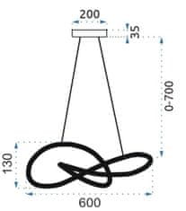 Toolight LED stropna svetilka + PILOT APP816-CP Node krom