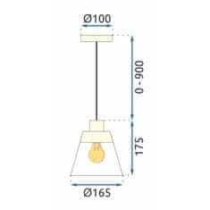 Toolight Obesna svetilka APP895-1CP Zlata