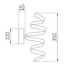 Toolight STENSKA SVETILKA LED STENSKA SVETILKA SPRING APP828-W KROM