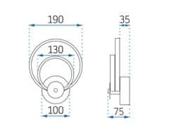 Toolight LED stenska svetilka APP1042-W Black MATT