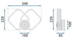 Toolight LED stenska svetilka APP1045-W Gold