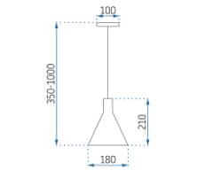 Toolight Betonska viseča svetilka APP994-1CP