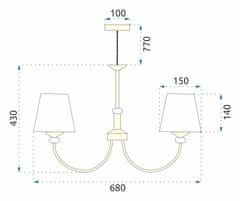 Toolight Kristalna viseča svetilka APP1014-5CP