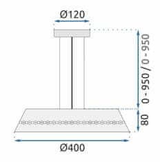 Toolight Obesna svetilka s kristali APP1028-CP