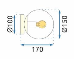 Toolight Stropna svetilka APP1155-1C Črna