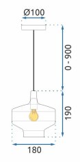 Toolight Lampa Wisząca APP1121-1CP