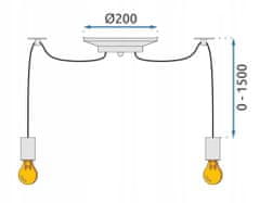 Toolight Lampa Spider Rope 6