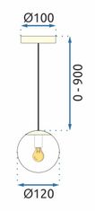 Toolight Lampa Wisząca APP1249-1CP Gold