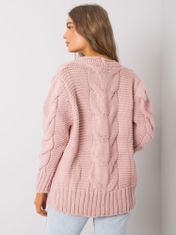 RUE PARIS Klasičen ženski pulover Fatina svetlo roza Universal