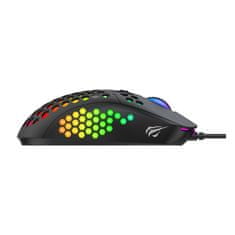 Havit GAMENOTE MS878 RGB gaming miška 1000-10000 DPI