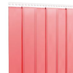 Greatstore Zavesa za vrata rdeča 200 mm x 1,6 mm 10 m PVC