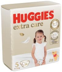 4x HUGGIES Extra Care 5 pleničke za enkratno uporabo (12-17 kg) 28 kosov