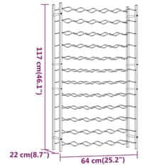 Vidaxl Stojalo za vino za 72 steklenic zlata kovina