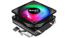 Aerocool Aerocool Air Frost 2 hladilnik procesorja 9 cm črn, RGB osvetlitev, 110W TDP, 25.7 dB, podpora za več socketov