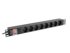 Lanberg LANBERG RACK 19" PDU (1U, 16A, 8X, Shuko, 2m)