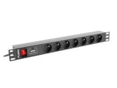 Lanberg LANBERG PDU RACK RAZDELILNIK ELEKTRIČNEGA TOKA (1U, 10A, 7X 230V, 2M)