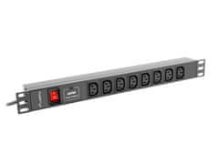 Lanberg LANBERG RACK VTIČNICA PDU (1U, 16A, 8X IEC C13)