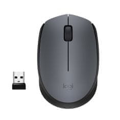 Logitech Logitech M170 Brezžična Miška - Siva, Ergonomična, 1000 DPI, Nano Sprejemnik, Idealna za Pisarno in Delo z Računalnikom