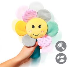 BabyOno Toy Rattle Rainbow Flower