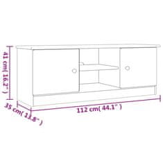 Vidaxl TV omarica ALTA 112x35x41 cm trdna borovina