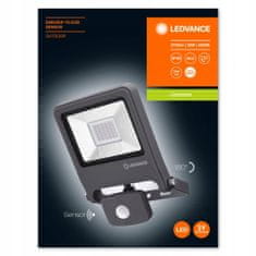 LEDVANCE Reflektor LED svetilka 30W 2700lm 4000K Nevtralno bela IP44 siva s senzorjem gibanja Floodlight Endura