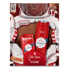 Old Spice Astronaut Whitewater dišava za moške, darilni komplet s trdnim dezodorantom in gelom za prhanje