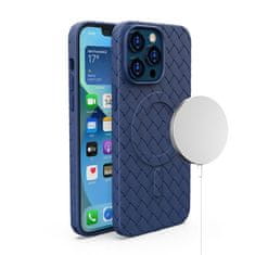 slomart Plecione etui magsafe woven case do iphone 14 pro max - granatowe