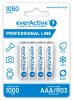 everActive Rechargeable baterije everActive Ni-MH R03 AAA 1050 mAh Profesionalna linija, 4 kosov