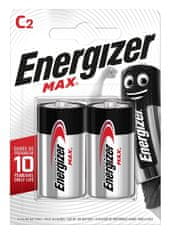 Energizer Energizer MAX C LR14 akumulatorske baterije, 2 kosi, ECO pakiranje, dolga življenjska doba do 10 let, brez živega srebra