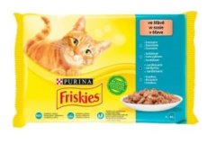 slomart Friskies mešani ribji konzervi za mačke - vlažna hrana, 4x 85 g, zdrava imuniteta in ohranjanje forme