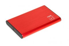 iBOX iBox HD-05 Rdeča USB 3.2 2.5" HDD/SSD ohišje, podpora za do 10 TB, hitrosti prenosa do 5 Gbit/s, združljivo z Mac, Windows, Linux