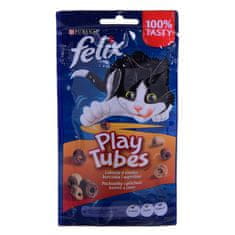 slomart FELIX Play Tubes piščanec in jetra - suh nadomestek za mačke, 50 g, zdravi pasji prigrizek za odrasle mačke vseh pasem