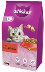 Whiskas WHISKAS Adult Beef - suha hrana za mačke - 14 kg