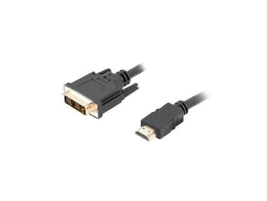 Lanberg lanberg ca-hddv-10cc-0018-bk video kabelski adapter 1,8 m hdmi tipa a (standard) dvi-d črn