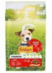 Friskies Mini meni govedina z zelenjavo - suha hrana za pse - 1,5 kg