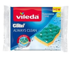 Vileda Viskozne spužve Vileda Glitzi Always Clean - 2 kosa, rumene in zelene, ročno pranje, hitra dostava 24 ur