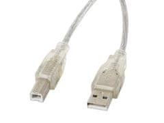 Lanberg lanberg ca-usba-12cc-0018-tr usb kabel 1,8 m usb 2.0 usb b transparenten