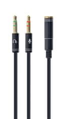 Gembird gembird !adapter audio stereo 3,5 mm mini jack/4pin/ avdio kabel 0,2 m 2 x 3,5 mm črn