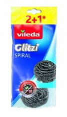 Vileda Vileda Glitzi Spiral jekleni čistilni ščetki, 3 kosi, nerjaveče jeklo, 70 mm x 150 mm, enobarvni, hitro dostavljeno