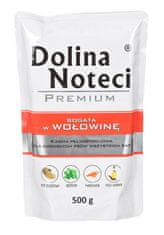 DOLINA NOTECI DOLINA NOTECI Premium mokra hrana za odrasle pse, bogata z govedino, 500 g, brez umetnih dodatkov, brez piščanca