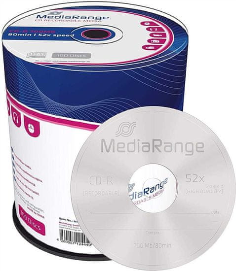 MediaRange Cd-r 700 mb 1/100 tortica