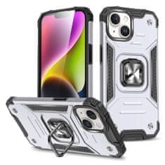 MG Ring Armor ovitek za iPhone 15 Plus, srebro