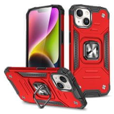 MG Ring Armor ovitek za iPhone 15, rdeča