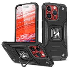 MG Ring Armor ovitek za iPhone 15 Pro, črna