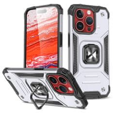 MG Ring Armor ovitek za iPhone 15 Pro Max, srebro